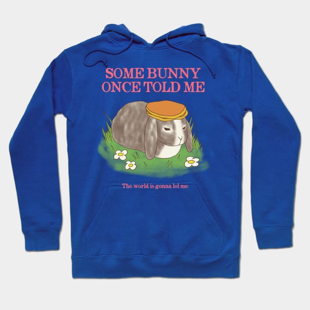 Somebunny Once Told Me Hoodie by Hillary White Rabbit